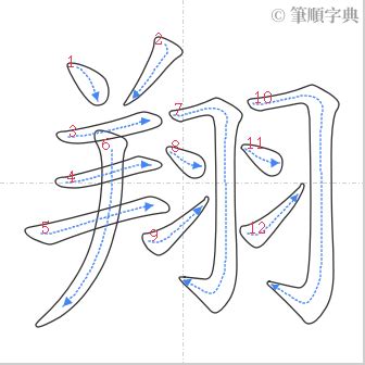 翔幾畫|翔的筆順 國字「翔」筆畫